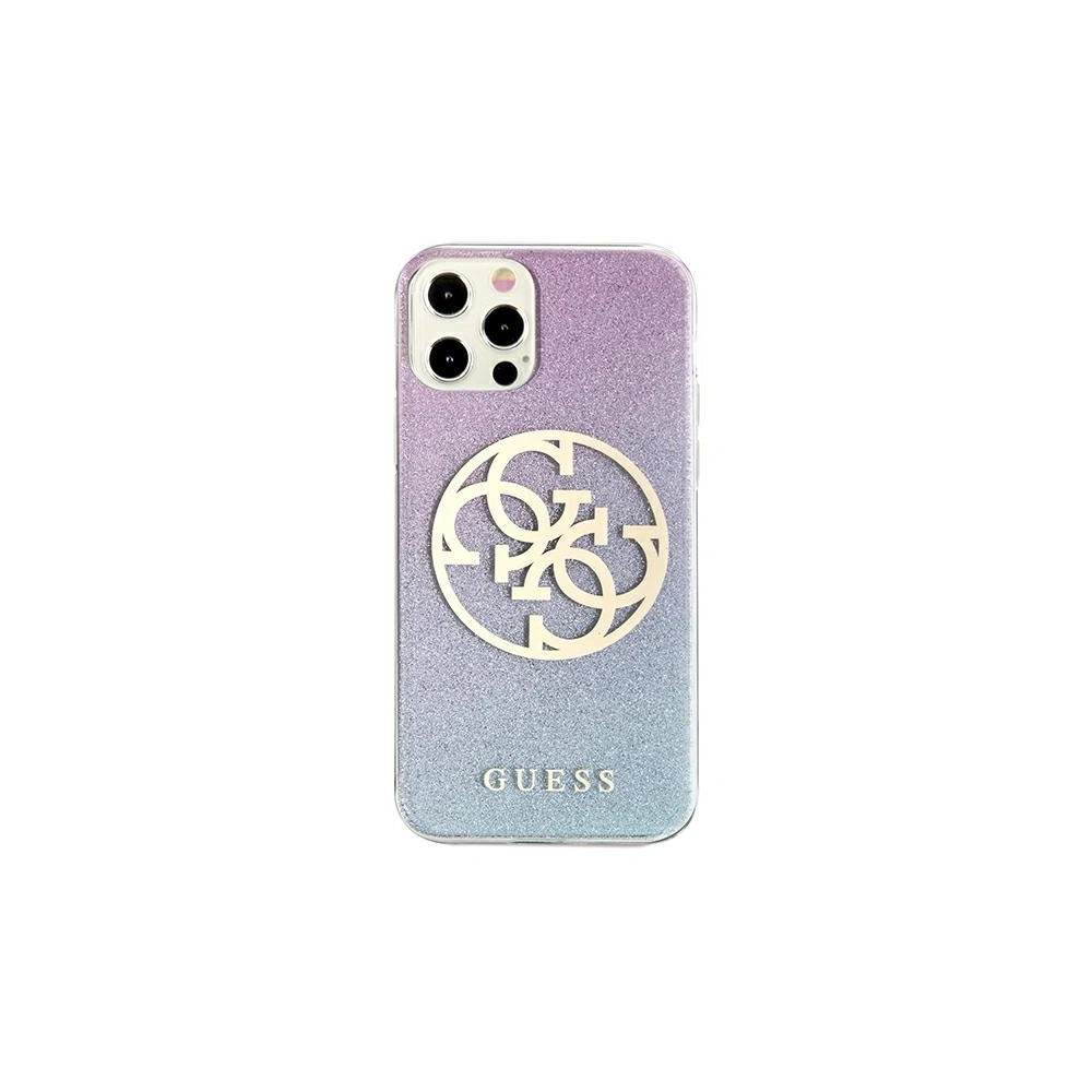 Hurtownia GSM - Etui Guess GUHCP12MPCUGLBPG Apple iPhone 12/12 Pro modré/blue tvrdé pouzdro Glitter Gradient 4G Circle Logo - GUE960BLU - {ean13} - Hurt