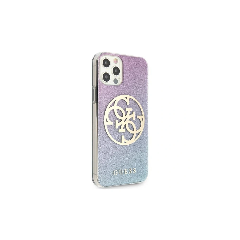 Hurtownia GSM - Etui Guess GUHCP12MPCUGLBPG Apple iPhone 12/12 Pro modré/blue tvrdé pouzdro Glitter Gradient 4G Circle Logo - GUE960BLU - {ean13} - Hurt