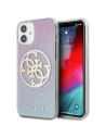 Etui Guess GUHCP12SPCUGLBPG Apple iPhone 12 mini niebieski/blue hard case Glitter Gradient 4G Circle Logo