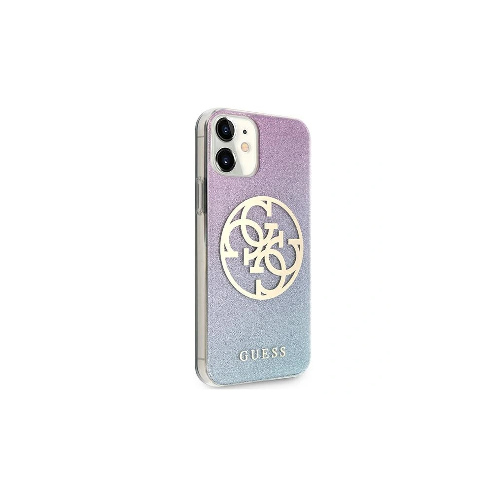 Hurtownia GSM - Etui Guess GUHCP12SPCUGLBPG Apple iPhone 12 mini niebieski/blue hard case Glitter Gradient 4G Circle Logo - GUE961BLU - {ean13} - Hurt
