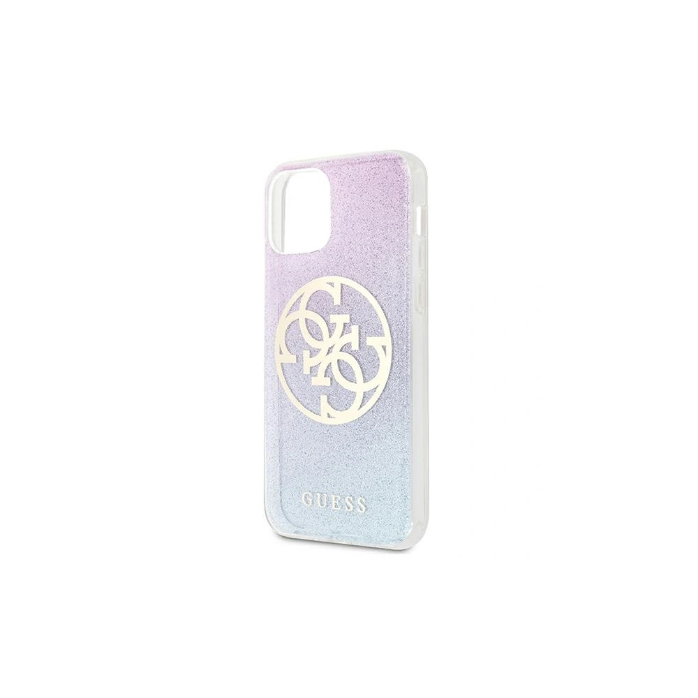 Hurtownia GSM - Etui Guess GUHCP12SPCUGLBPG Apple iPhone 12 mini modrý/blue tvrdý kryt Glitter Gradient 4G Circle Logo - GUE961BLU - {ean13} - Hurt