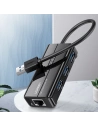 Hurtownia GSM - Ugreen rozdzielacz HUB 3x USB 3.0 zewnętrzna karta sieciowa RJ45 Giga Ethernet czarny (20265) - UGR807BLK - {ean13} - Hurt