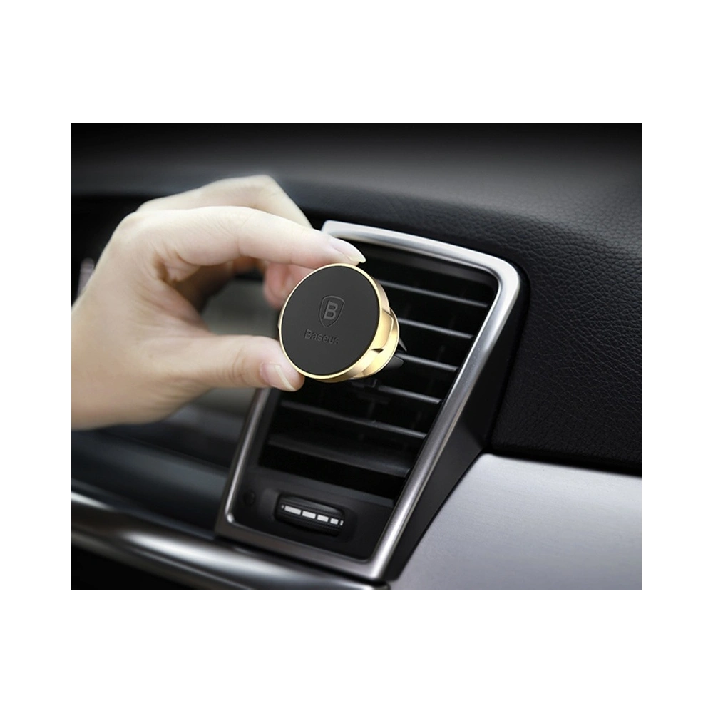 Wholesale Baseus Small Ears Series Universal Air Vent Magnetic Car Mount Holder silver (SUER-A0S) - BSU2164SLV - {ean13} - Hurt
