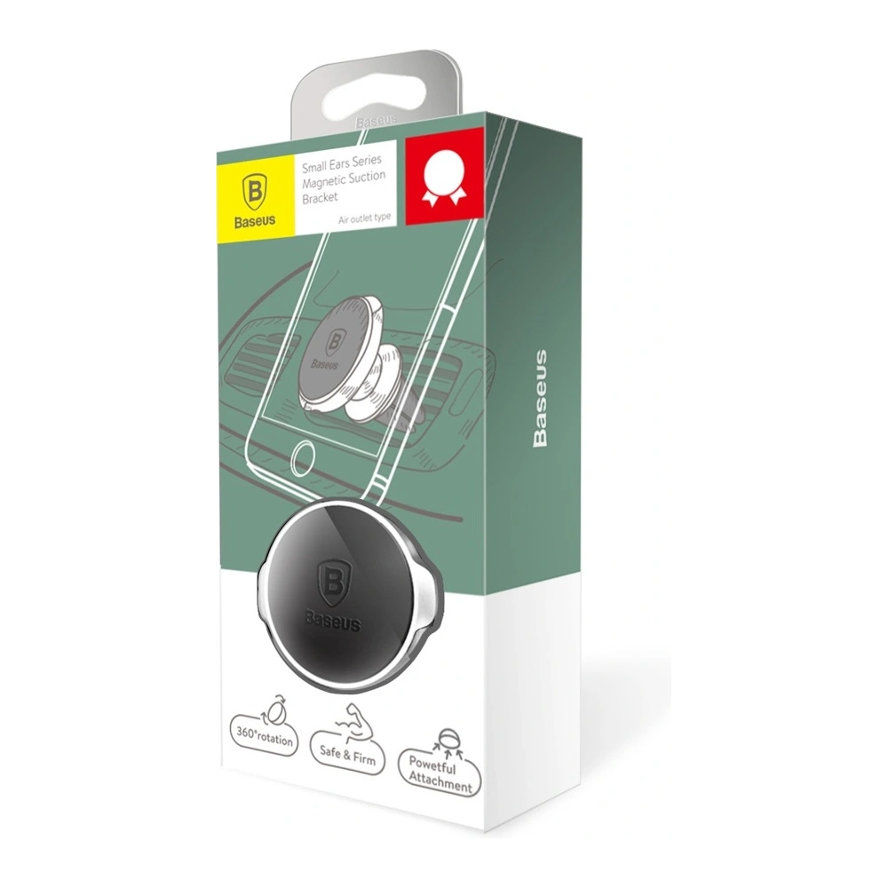 Wholesale Baseus Small Ears Series Universal Air Vent Magnetic Car Mount Holder silver (SUER-A0S) - BSU2164SLV - {ean13} - Hurt