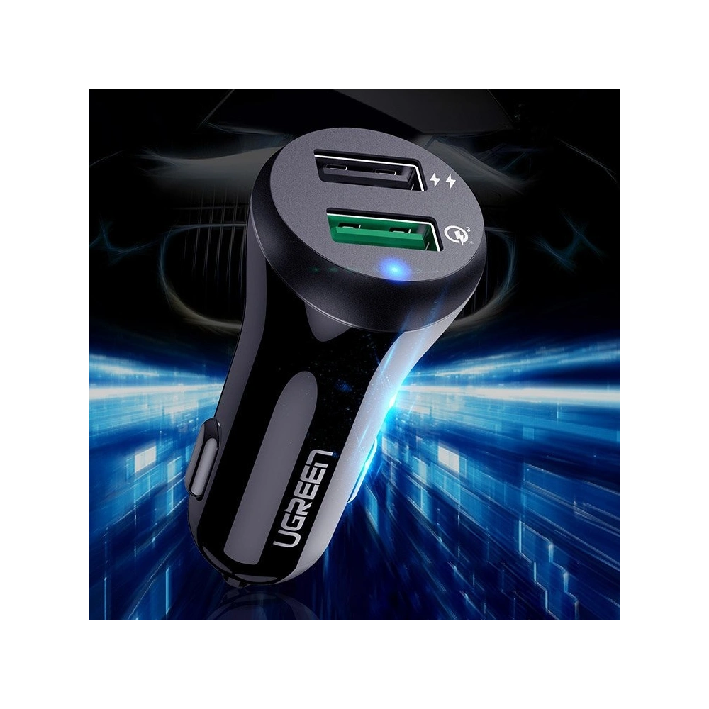 Hurtownia GSM - Ugreen automobilová nabíječka Quick Charge 3.0 2x USB 30W 3A černá (40309) - UGR808BLK - {ean13} - Hurt