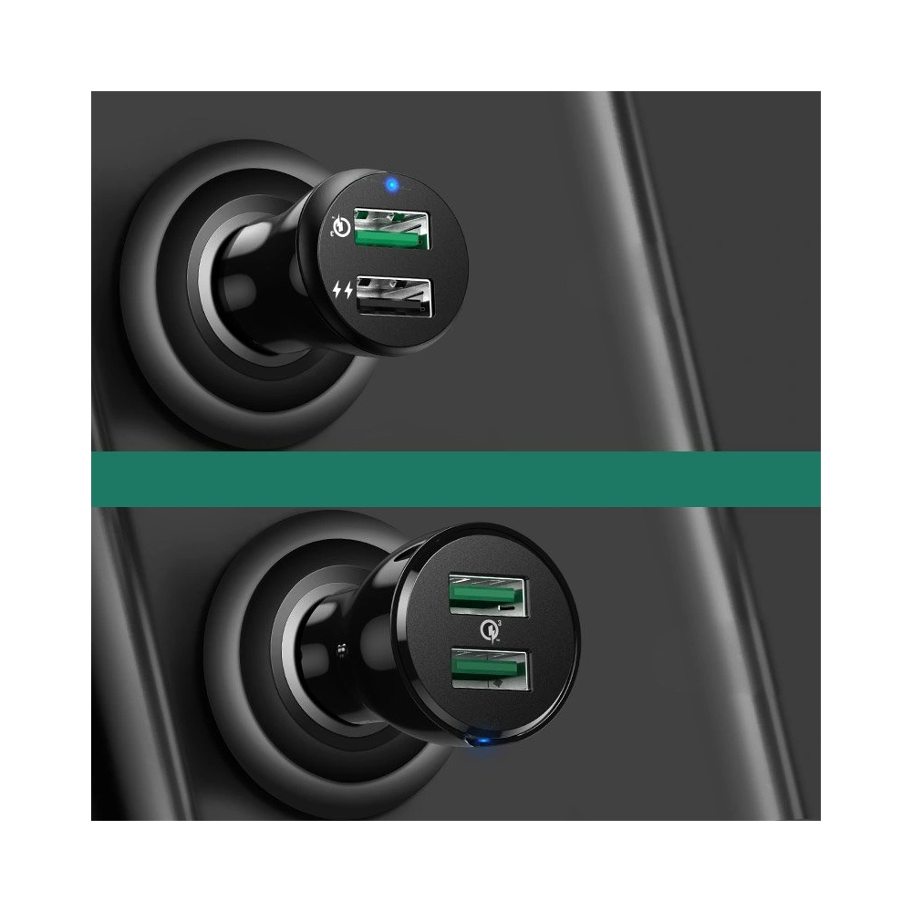 Hurtownia GSM - Ugreen automobilová nabíječka Quick Charge 3.0 2x USB 30W 3A černá (40309) - UGR808BLK - {ean13} - Hurt
