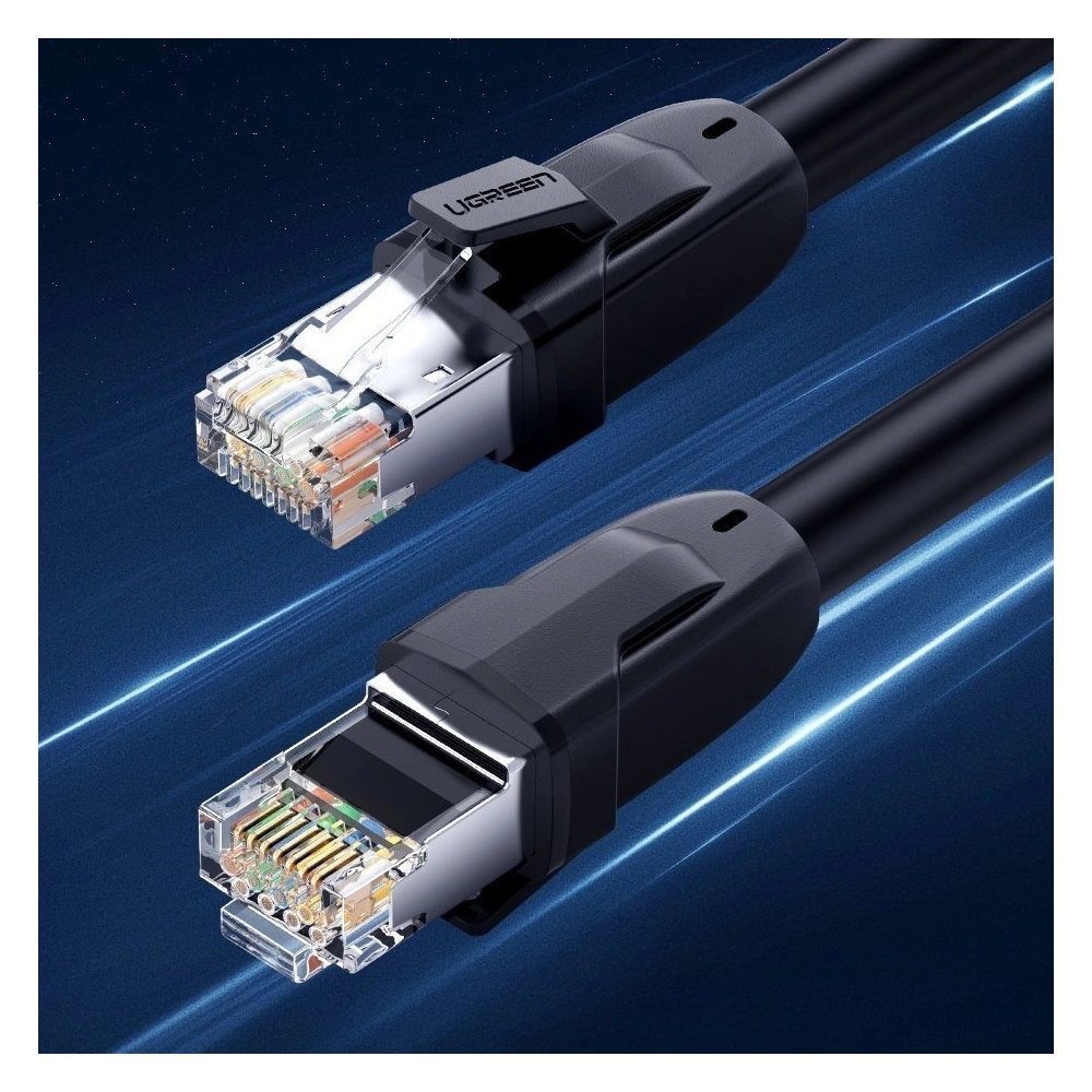 Hurtownia GSM - Ugreen kabel przewód internetowy sieciowy Ethernet patchcord RJ45 Cat 8 T568B 20 m czarny (80728 NW121) - UGR815BLK - {ean13} - Hurt