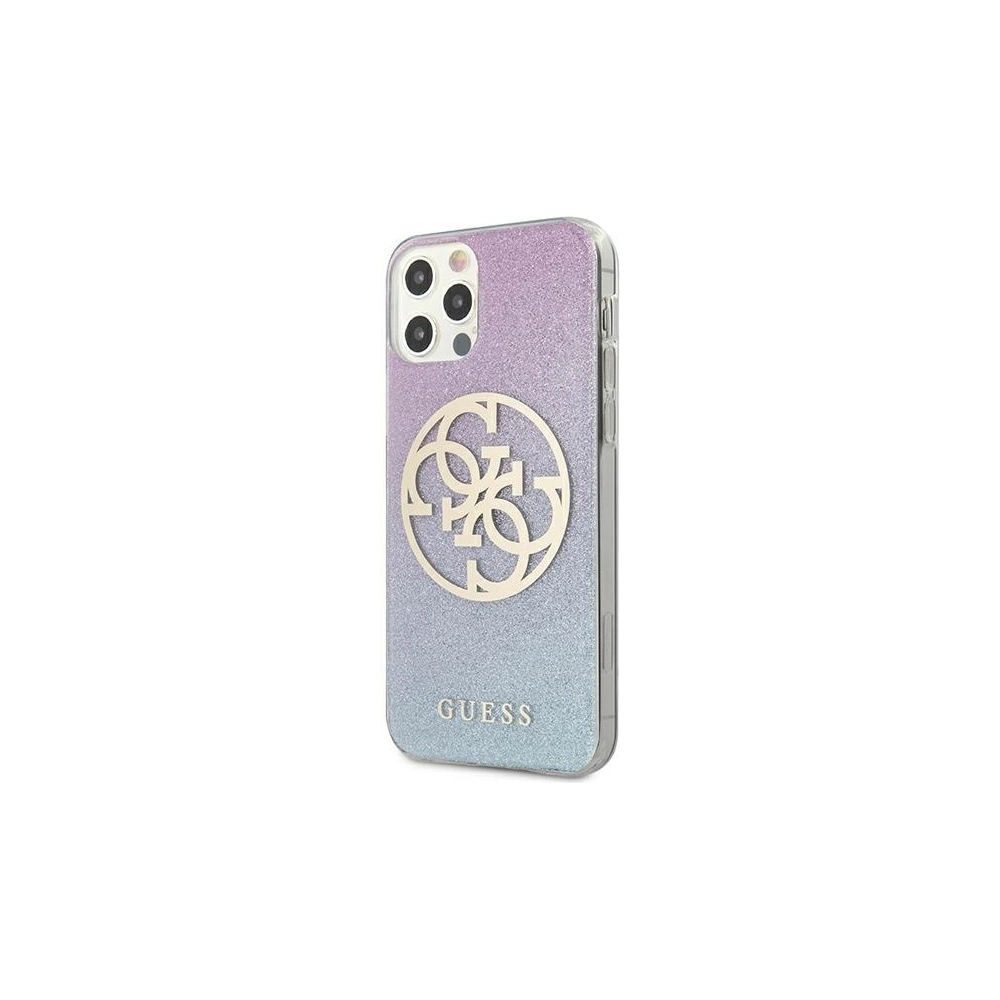 Hurtownia GSM - Etui Guess GUHCP12LPCUGLBPG Apple iPhone 12 Pro Max modré/blue tvrdé pouzdro Glitter Gradient 4G Circle Logo - GUE962BLU - {ean13} - Hurt
