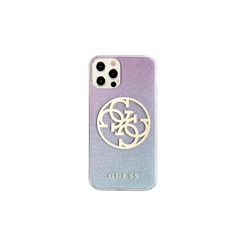 Hurtownia GSM - Etui Guess GUHCP12LPCUGLBPG Apple iPhone 12 Pro Max modré/blue tvrdé pouzdro Glitter Gradient 4G Circle Logo - GUE962BLU - {ean13} - Hurt