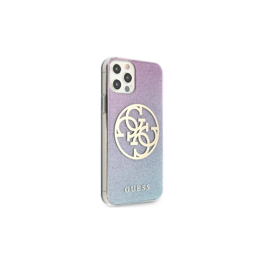 Hurtownia GSM - Etui Guess GUHCP12LPCUGLBPG Apple iPhone 12 Pro Max modré/blue tvrdé pouzdro Glitter Gradient 4G Circle Logo - GUE962BLU - {ean13} - Hurt
