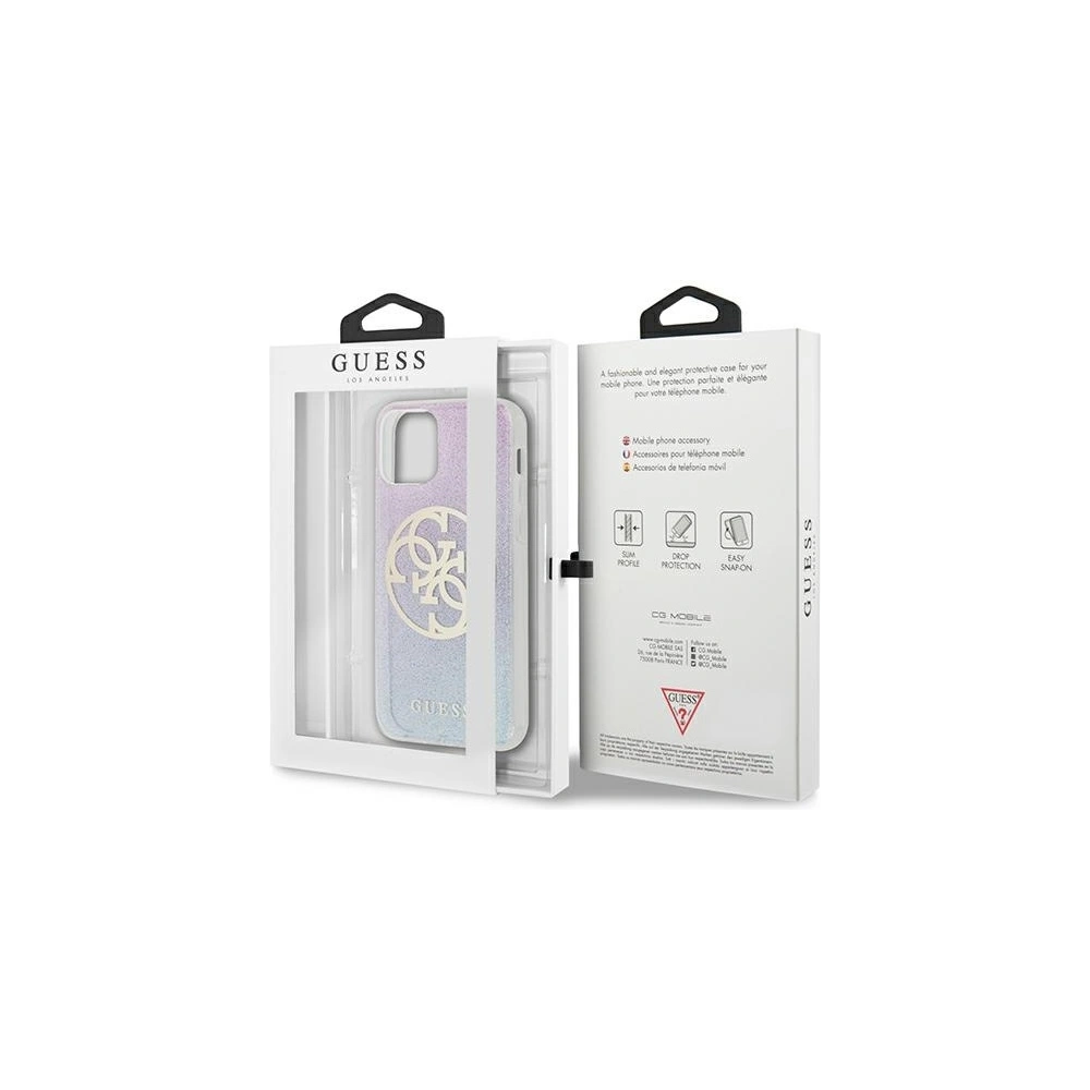 Hurtownia GSM - Etui Guess GUHCP12LPCUGLBPG Apple iPhone 12 Pro Max modré/blue tvrdé pouzdro Glitter Gradient 4G Circle Logo - GUE962BLU - {ean13} - Hurt