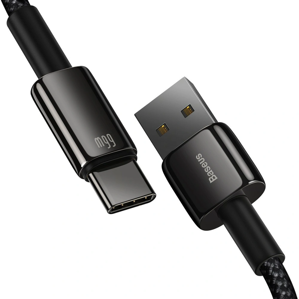 Hurtownia GSM - Kabel USB do USB-C Baseus Tungsten Gold, 66W, 2m (czarny) - BSU2165BLK - {ean13} - Hurt