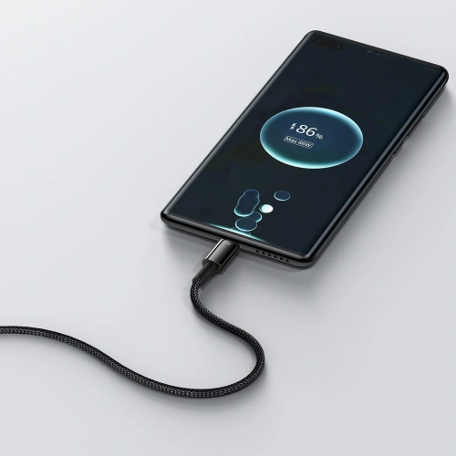 Kabel USB do USB-C Baseus Tungsten Gold, 66W, 2m (czarny)