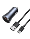 Wholesale Baseus Golden Contactor Pro car charger, USB + USB-C, QC4.0+, PD, SCP, 40W (gray) - BSU2166BLK - {ean13} - Hurt