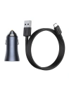 Wholesale Baseus Golden Contactor Pro car charger, USB + USB-C, QC4.0+, PD, SCP, 40W (gray) - BSU2166BLK - {ean13} - Hurt