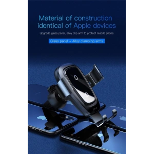 Uchwyt samochodowy z ładowarką indukcyjną Baseus Metal Gravity Car Mount Wireless Charger