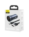 Wholesale Baseus Golden Contactor Pro car charger, USB + USB-C, QC4.0+, PD, SCP, 40W (gray) - BSU2166BLK - {ean13} - Hurt