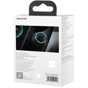 Hurtownia GSM - Ładowarka samochodowa Baseus Golden Contactor Pro, USB + USB-C, QC4.0+, PD, SCP, 40W (szara) + kabel USB do USB-C 1m (czarny) - BSU2166BLK - {ean13} - Hurt