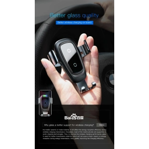 Uchwyt samochodowy z ładowarką indukcyjną Baseus Metal Gravity Car Mount Wireless Charger