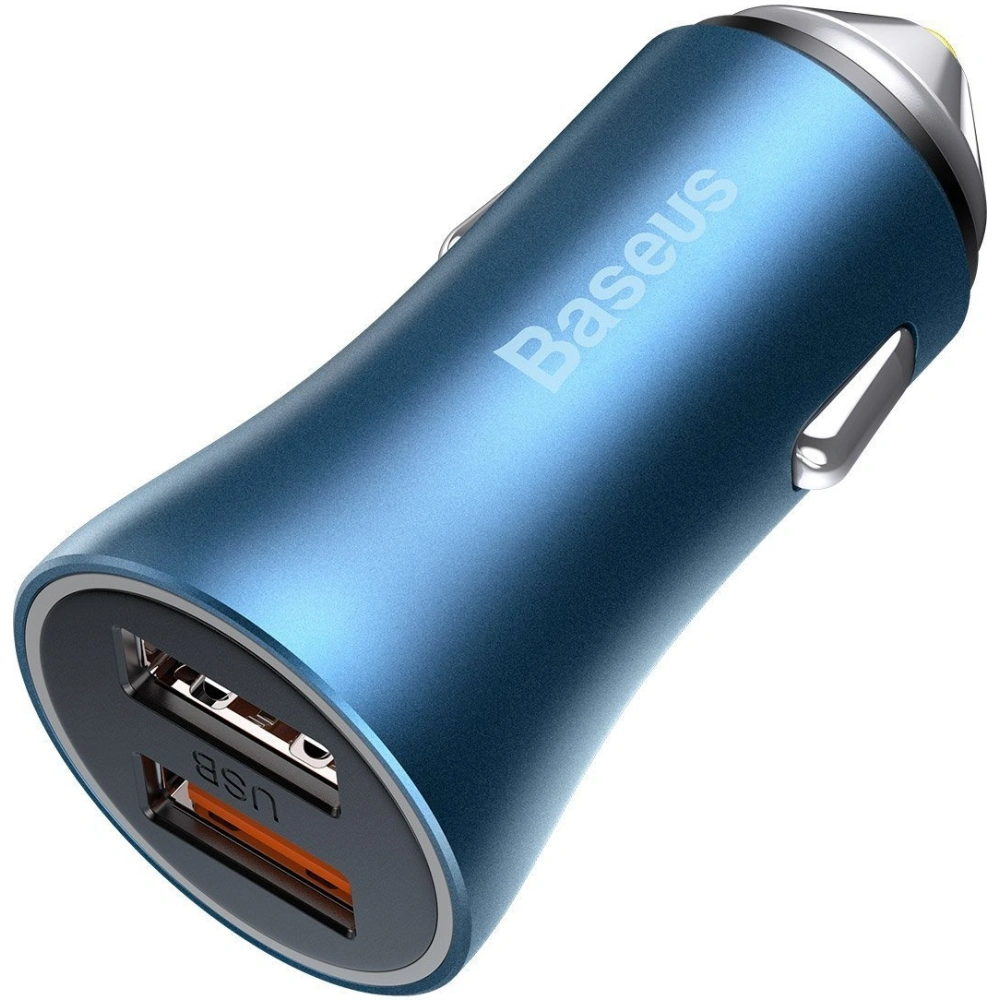 Hurtownia GSM - Auto nabíječka Baseus Golden Contactor Pro, 2x USB, QC, SCP, 40W (modrá) - BSU2167BLU - {ean13} - Hurt