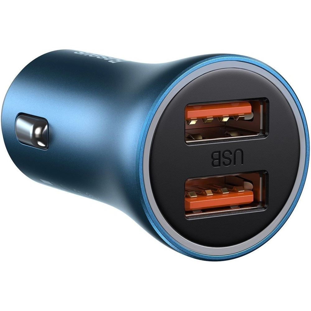 Hurtownia GSM - Ładowarka samochodowa Baseus Golden Contactor Pro, 2x USB, QC, SCP, 40W (niebieska) - BSU2167BLU - {ean13} - Hurt