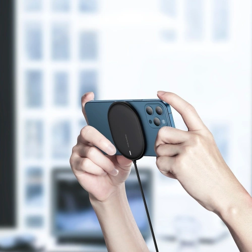 Bezprzewodowa ładowarka indukcyjna Baseus Light Apple iPhone 12 15W (czarna)