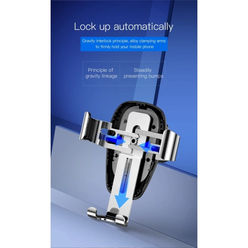 Uchwyt samochodowy z ładowarką indukcyjną Baseus Metal Gravity Car Mount Wireless Charger