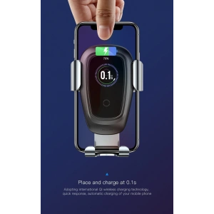 Uchwyt samochodowy z ładowarką indukcyjną Baseus Metal Gravity Car Mount Wireless Charger