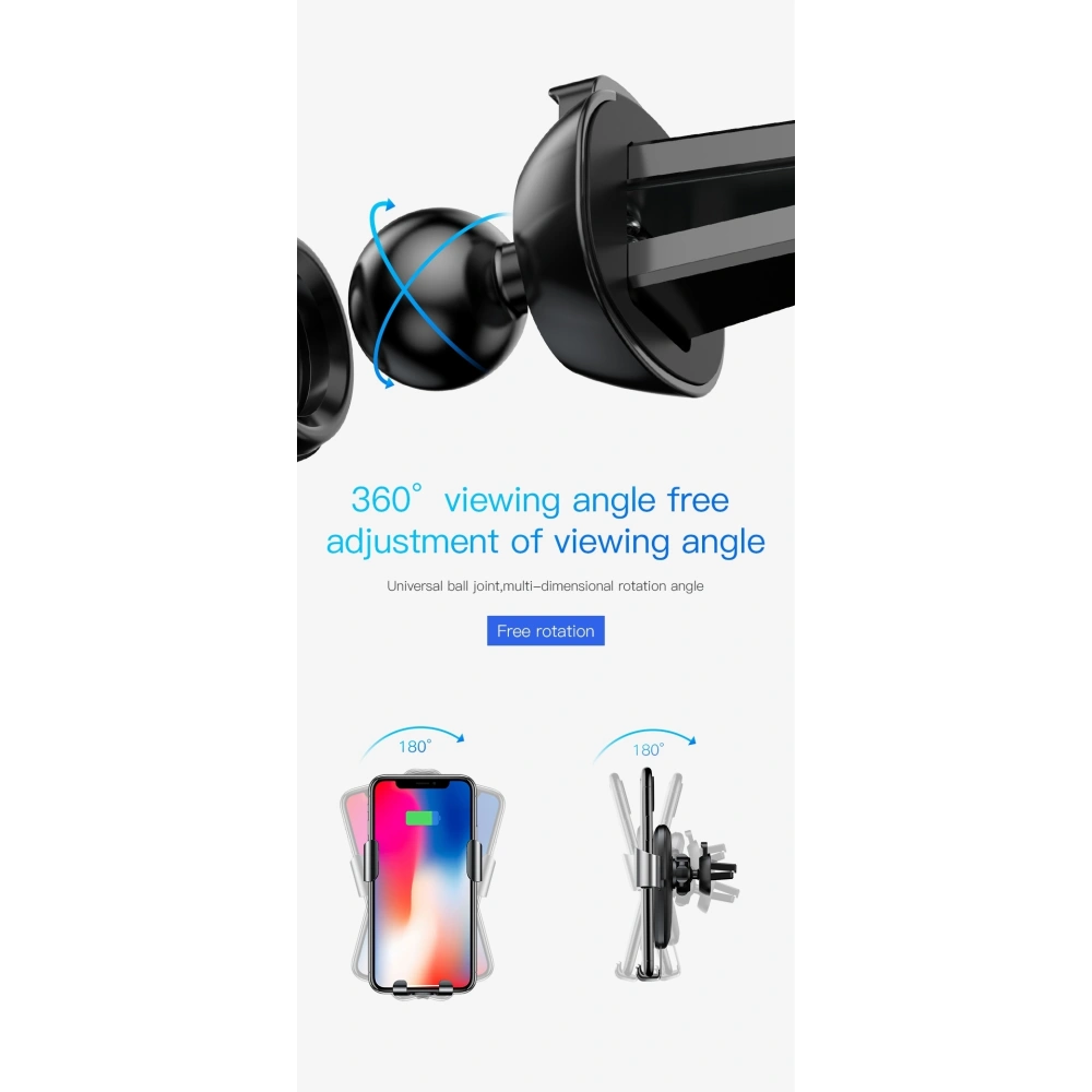 Hurtownia GSM - Upevnění do auta s indukční nabíječkou Baseus Metal Gravity Car Mount Wireless Charger Black - BSU043 - {ean13} - Hurt