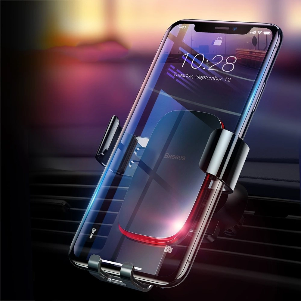Hurtownia GSM - Baseus Metal Age Gravity Car Mount metalowy grawitacyjny uchwyt samochodowy na kratkę wentylacyjną nawiew czerwony (SUYL-D09) - BSU2236RED - {ean13} - Hurt