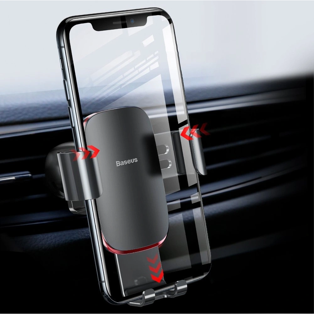 Hurtownia GSM - Baseus Metal Age Gravity Car Mount metalowy grawitacyjny uchwyt samochodowy na kratkę wentylacyjną nawiew czerwony (SUYL-D09) - BSU2236RED - {ean13} - Hurt