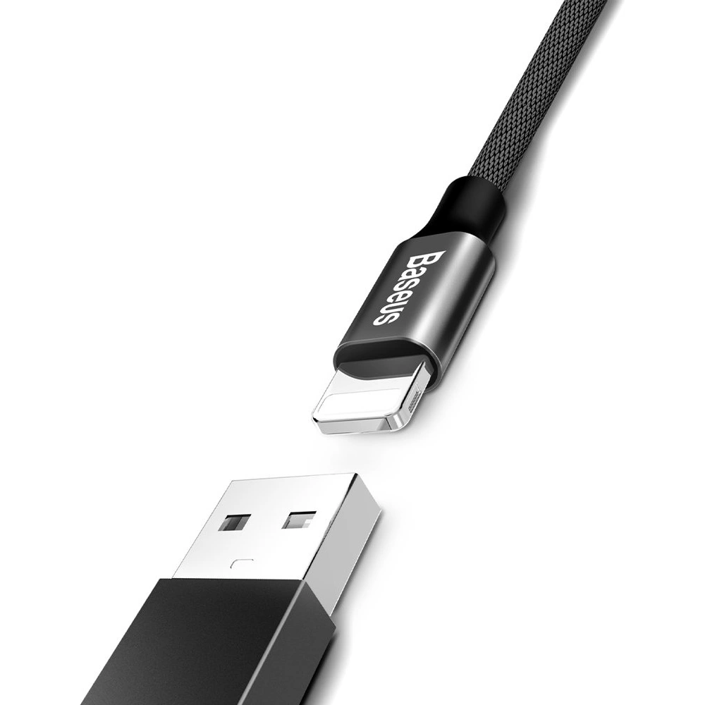 Hurtownia GSM - Baseus Yiven kabel vodič s textilním opletem USB / Lightning 1,8M černý (CALYW-A01) - BSU2253BLK - {ean13} - Hurt