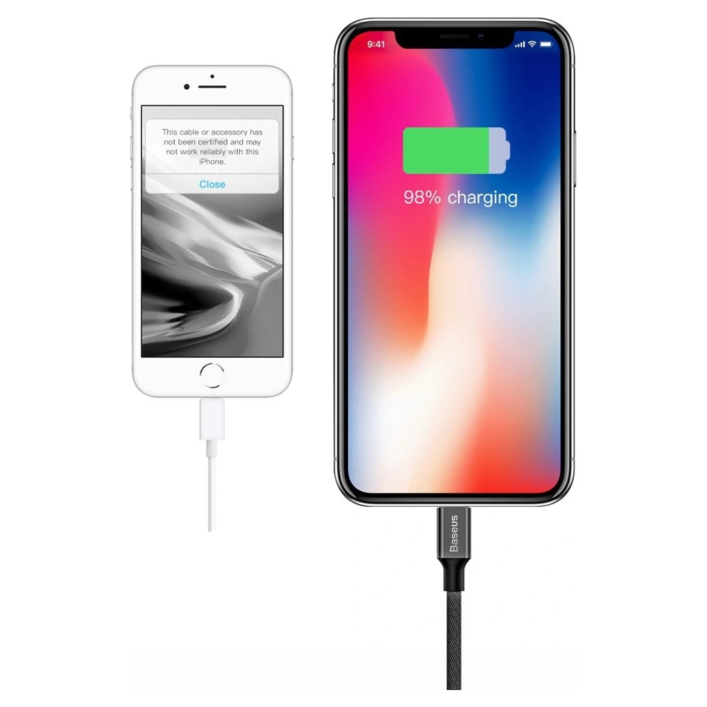 Hurtownia GSM - Baseus Yiven kabel przewód w materiałowym oplocie USB / Lightning 1,8M czarny (CALYW-A01) - BSU2253BLK - {ean13} - Hurt