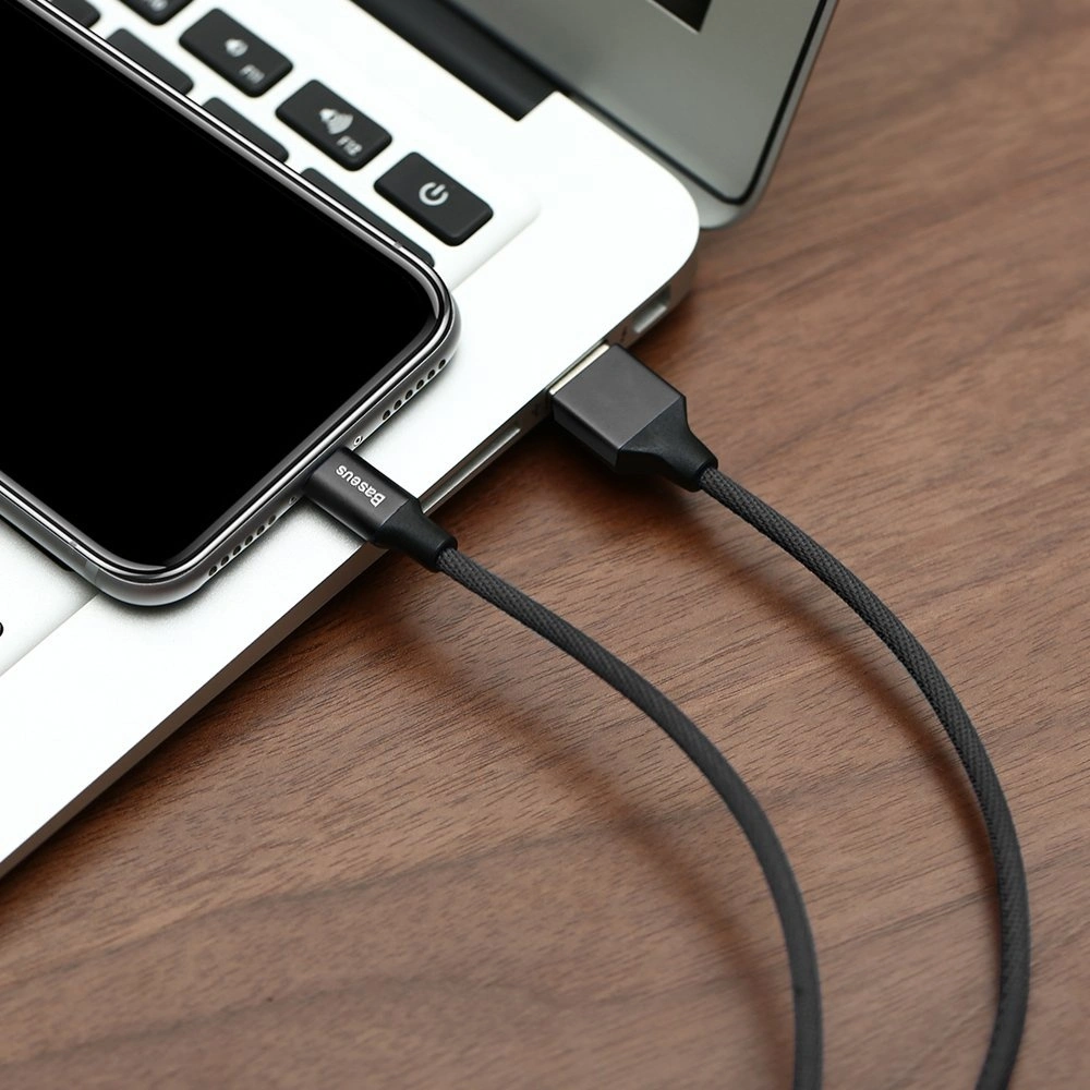 Hurtownia GSM - Baseus Yiven kabel vodič s textilním opletem USB / Lightning 1,8M černý (CALYW-A01) - BSU2253BLK - {ean13} - Hurt