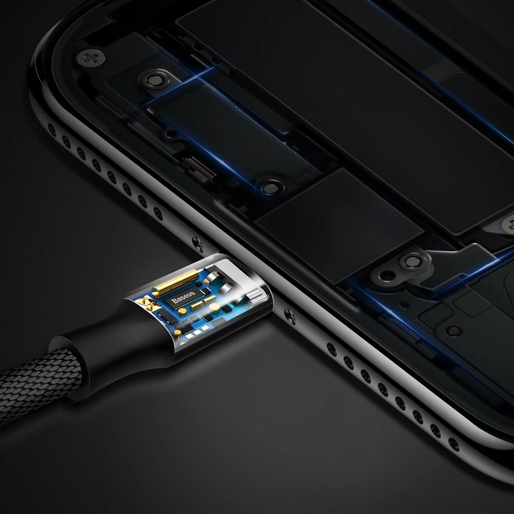 Hurtownia GSM - Baseus Yiven kabel vodič s textilním opletem USB / Lightning 1,8M černý (CALYW-A01) - BSU2253BLK - {ean13} - Hurt