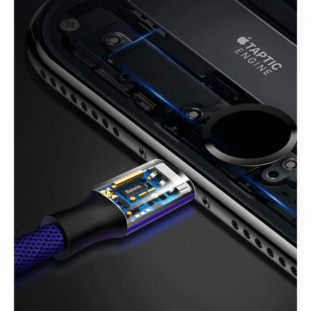 Hurtownia GSM - Baseus Yiven kabel vodič s textilním opletem USB / Lightning 1,8M černý (CALYW-A01) - BSU2253BLK - {ean13} - Hurt