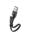 Baseus Nimble lapos USB / Lightning kábel 2A tartóval 0,23M fekete (CALMBJ-B01)