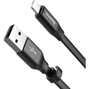 Hurtownia GSM - Baseus Nimble płaski kabel przewód USB / Lightning z uchwytem 2A 0,23M czarny (CALMBJ-B01) - BSU2255BLK - {ean13} - Hurt