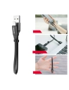 Wholesale Baseus Nimble Flat Portable USB / Lightning Cable with Buckle 2A 0,23M black (CALMBJ-B01) - BSU2255BLK - {ean13} - Hurt
