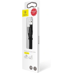 Hurtownia GSM - Baseus Nimble płaski kabel przewód USB / Lightning z uchwytem 2A 0,23M czarny (CALMBJ-B01) - BSU2255BLK - {ean13} - Hurt