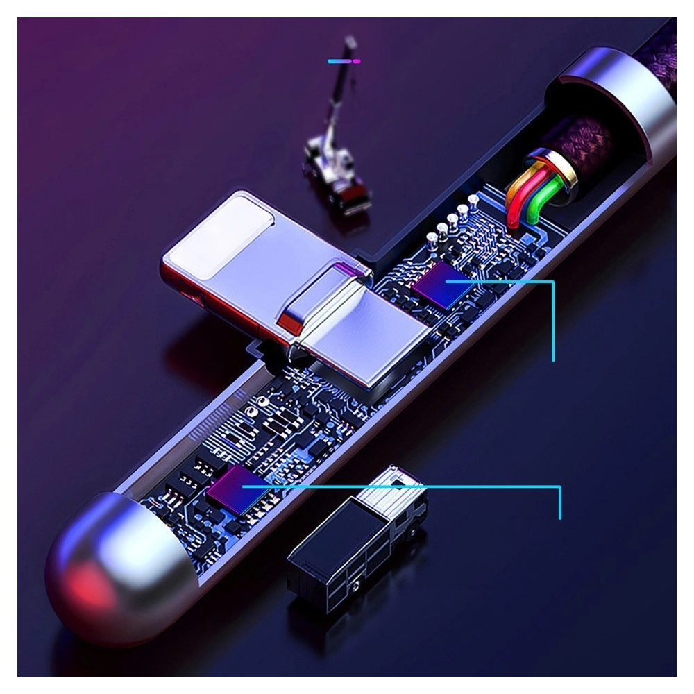 Hurtownia GSM - Baseus kątowy nylonowy kabel przewód USB Lightning dla graczy 2.4A 1m czarny (CAL7C-A01) - BSU2283BLK - {ean13} - Hurt