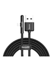 Baseus kątowy nylonowy kabel przewód USB Lightning dla graczy 1.5A 2m czarny (CAL7C-B01)