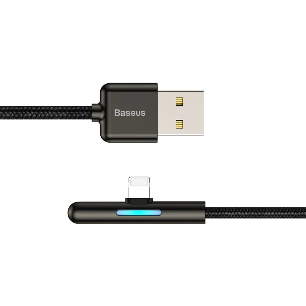 Hurtownia GSM - Baseus kątowy nylonowy kabel przewód USB Lightning dla graczy 1.5A 2m czarny (CAL7C-B01) - BSU2285BLK - {ean13} - Hurt