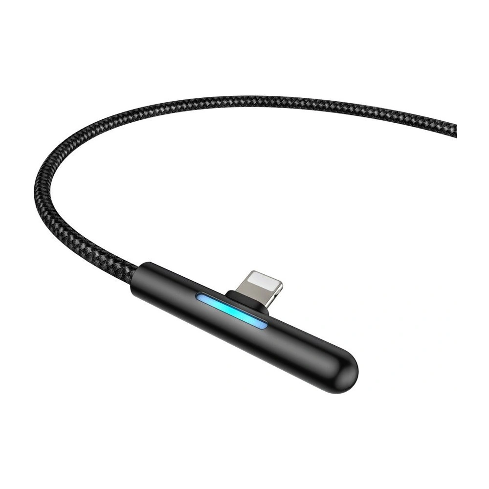 Hurtownia GSM - Baseus kątowy nylonowy kabel przewód USB Lightning dla graczy 1.5A 2m czarny (CAL7C-B01) - BSU2285BLK - {ean13} - Hurt