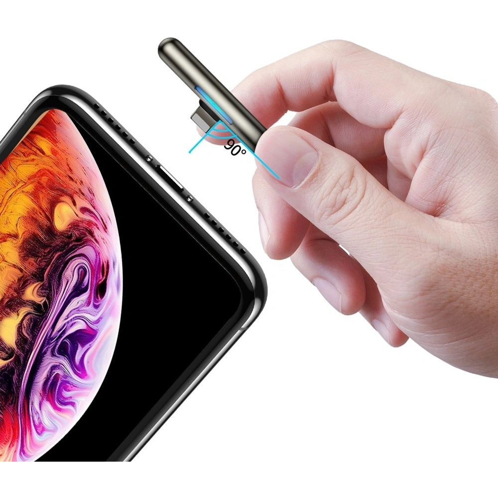 Hurtownia GSM - Baseus kątowy nylonowy kabel przewód USB Lightning dla graczy 1.5A 2m czarny (CAL7C-B01) - BSU2285BLK - {ean13} - Hurt