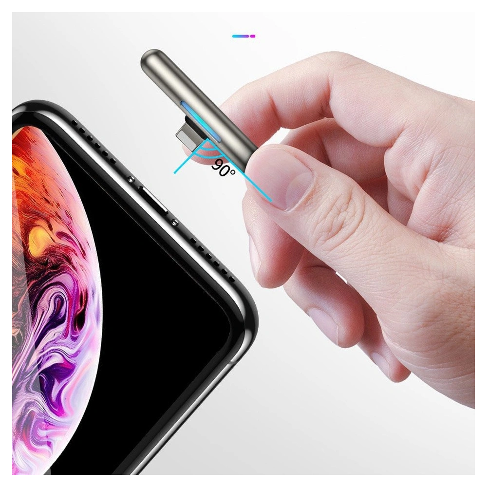 Hurtownia GSM - Baseus kątowy nylonowy kabel przewód USB Lightning dla graczy 1.5A 2m czarny (CAL7C-B01) - BSU2285BLK - {ean13} - Hurt