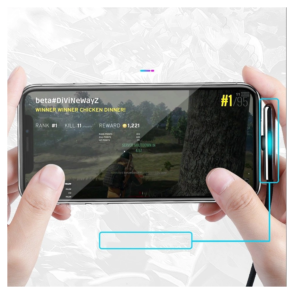 Wholesale Baseus Mobile Game Elbow Cable USB Lightning with Nylon Braid 1.5A 2m black (CAL7C-B01) - BSU2285BLK - {ean13} - Hurt