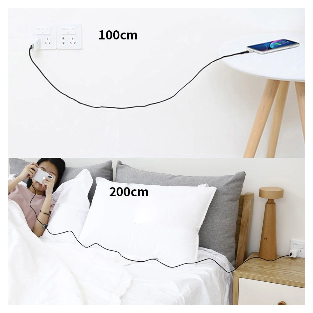 Hurtownia GSM - Baseus kątowy nylonowy kabel przewód USB Lightning dla graczy 1.5A 2m czarny (CAL7C-B01) - BSU2285BLK - {ean13} - Hurt