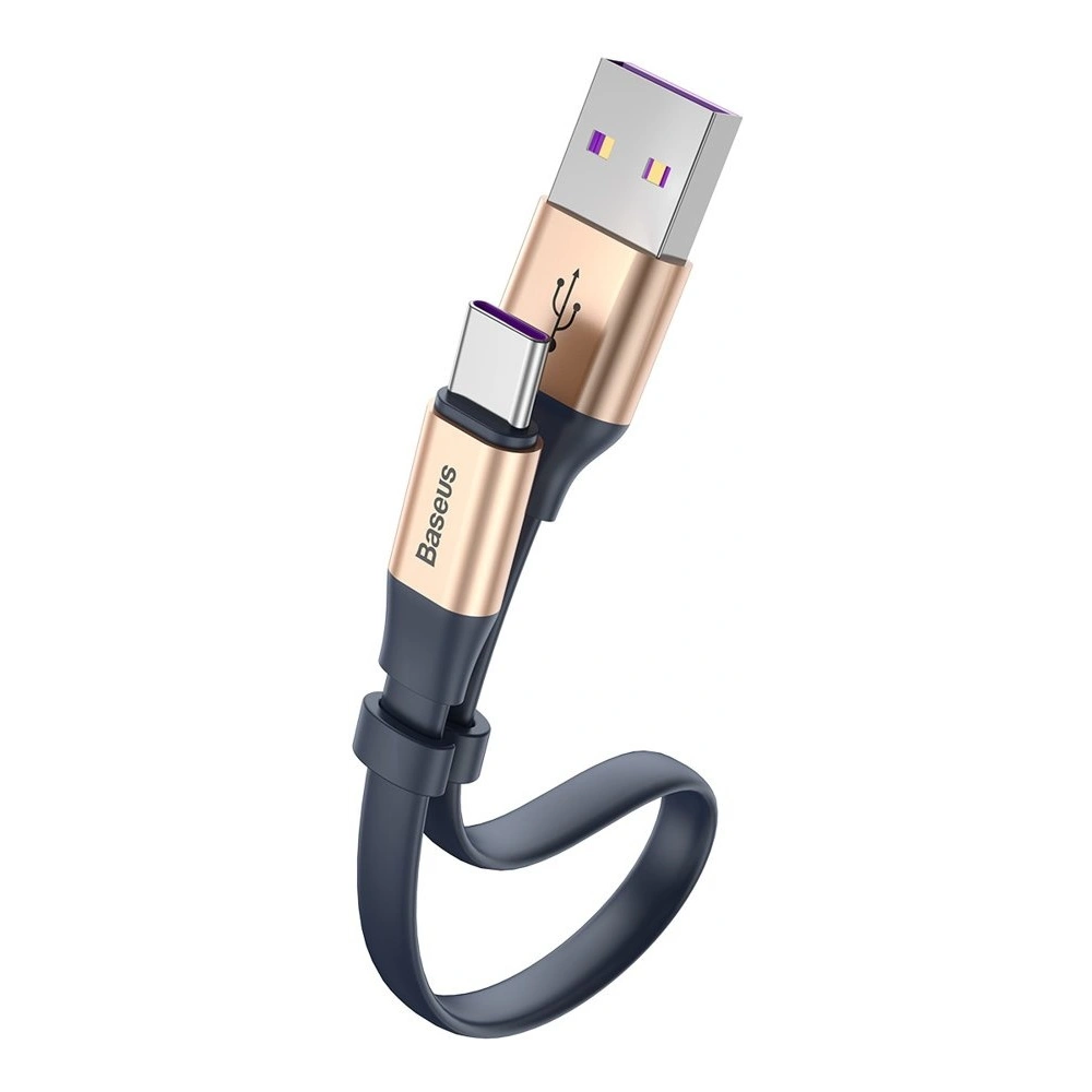 Hurtownia GSM - Baseus Simple płaski kabel przewód USB / USB Typ C SuperCharge 5A 40W Quick Charge 3.0 QC 3.0 23cm złoty (CATMBJ-BV3) - BSU2287GLD - {ean13} - Hurt
