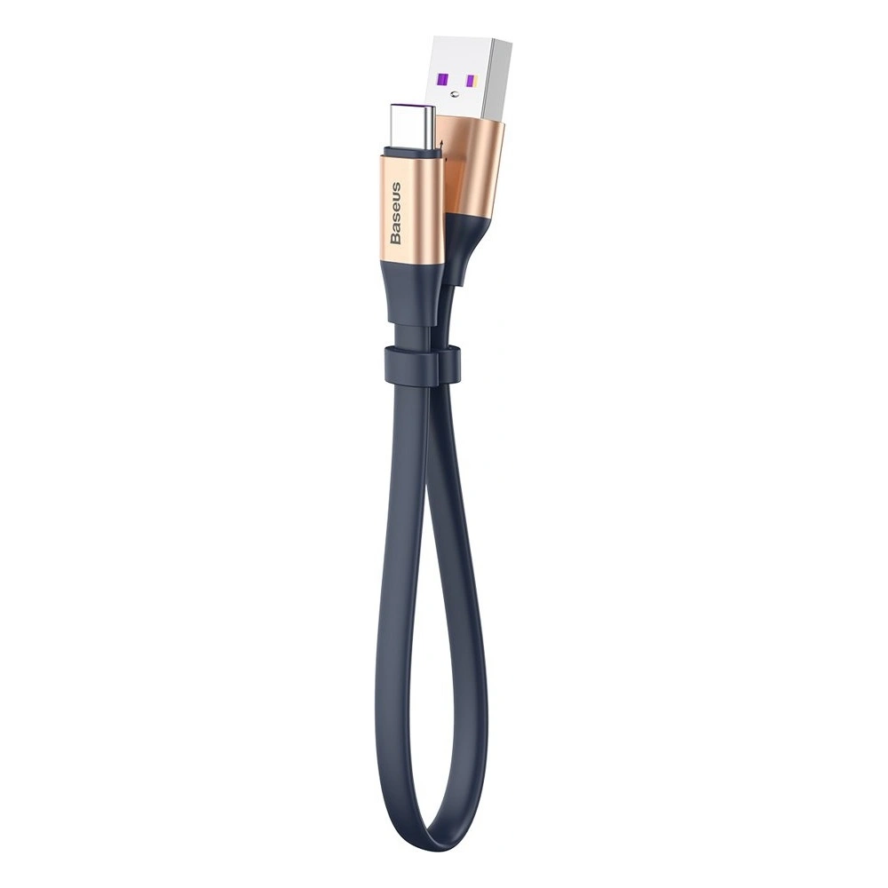 Hurtownia GSM - Baseus Simple płaski kabel przewód USB / USB Typ C SuperCharge 5A 40W Quick Charge 3.0 QC 3.0 23cm złoty (CATMBJ-BV3) - BSU2287GLD - {ean13} - Hurt
